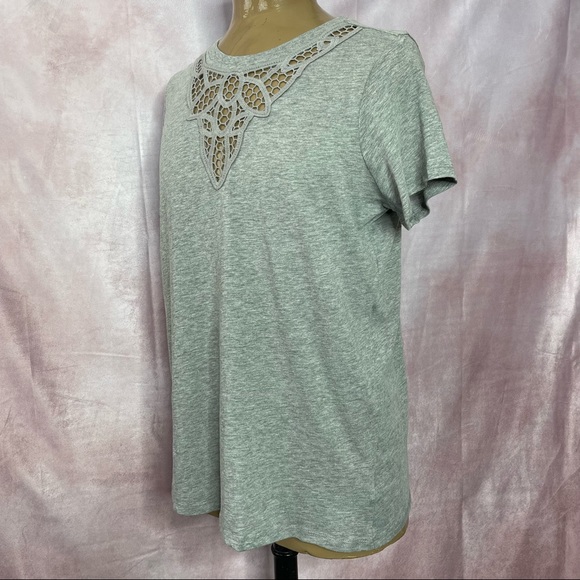 Torrid Crochet Tee-Heather Grey NWT Size 10 - Picture 5 of 16